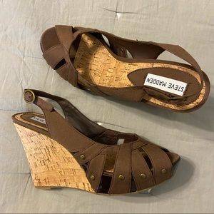 NEW Steve Madden cork wedges